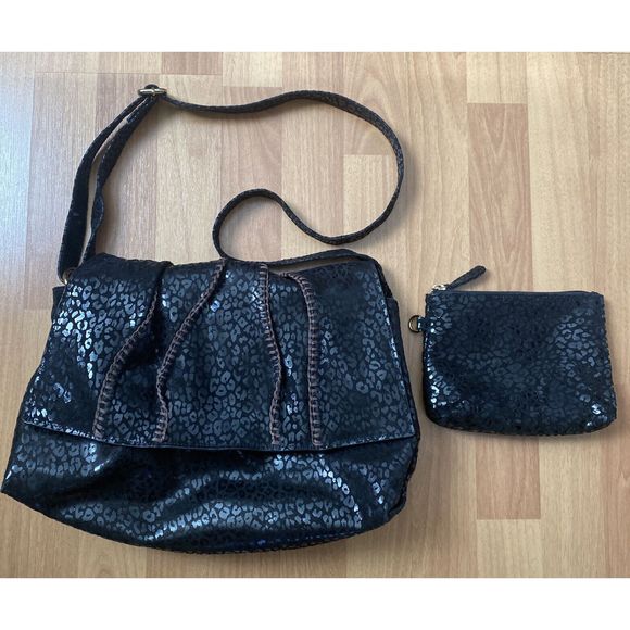 Designed In New York By Sharif Sharif | Bags | Sharif 827 Black Leather Shoulder Bag Small Purse
